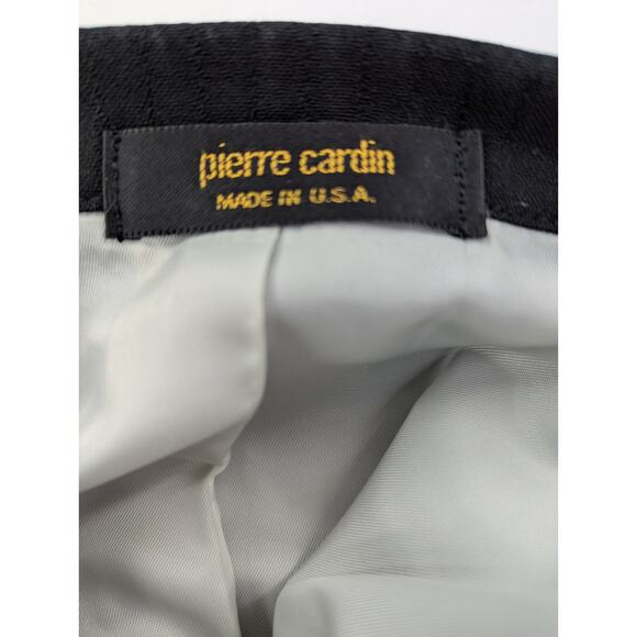 PIERRE CARDIN Black on Black Tonal Striped MENS TUXEDO JACKET 44L 1 Button - Picture 12 of 13